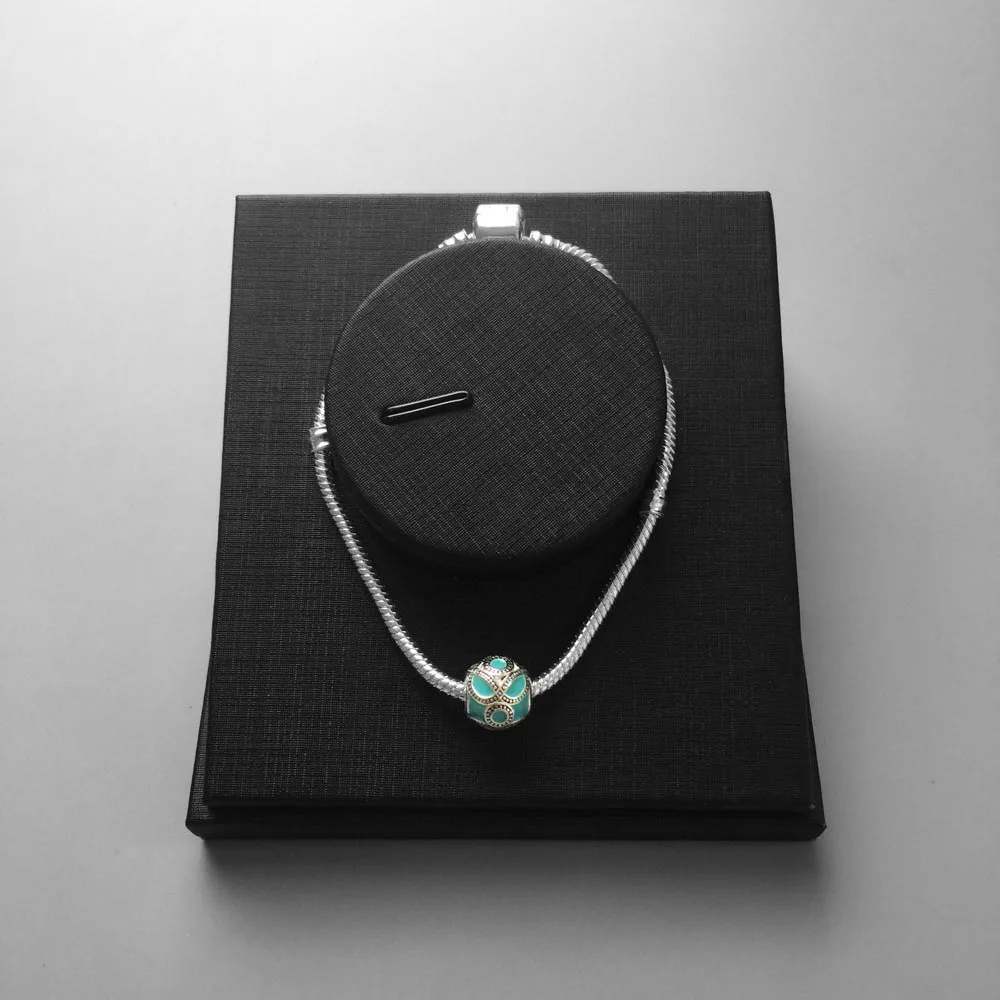 Зеленые этнические чарм бусины Карма Европа 2017 Бренд Новый Хорошая модная ювелирная продукция Подходит для ключа ожерелье браслет серьги Серебро на.