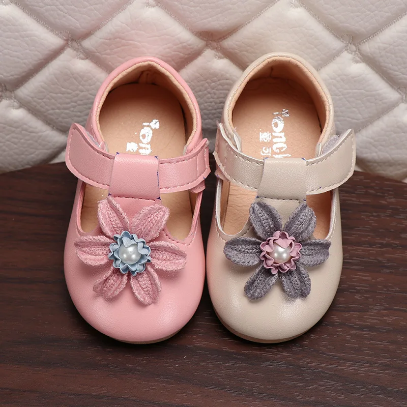 CUZULLAA/модная детская обувь с Т-образным ремешком и жемчужинами для девочек