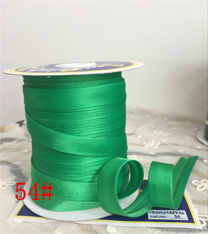 Col No.54 5/"(15 мм) X25Yards/карта атласная косая лента, AW бренд ручной работы для пошив одежды «сделай сам» и обрезки - Цвет: Col No.54