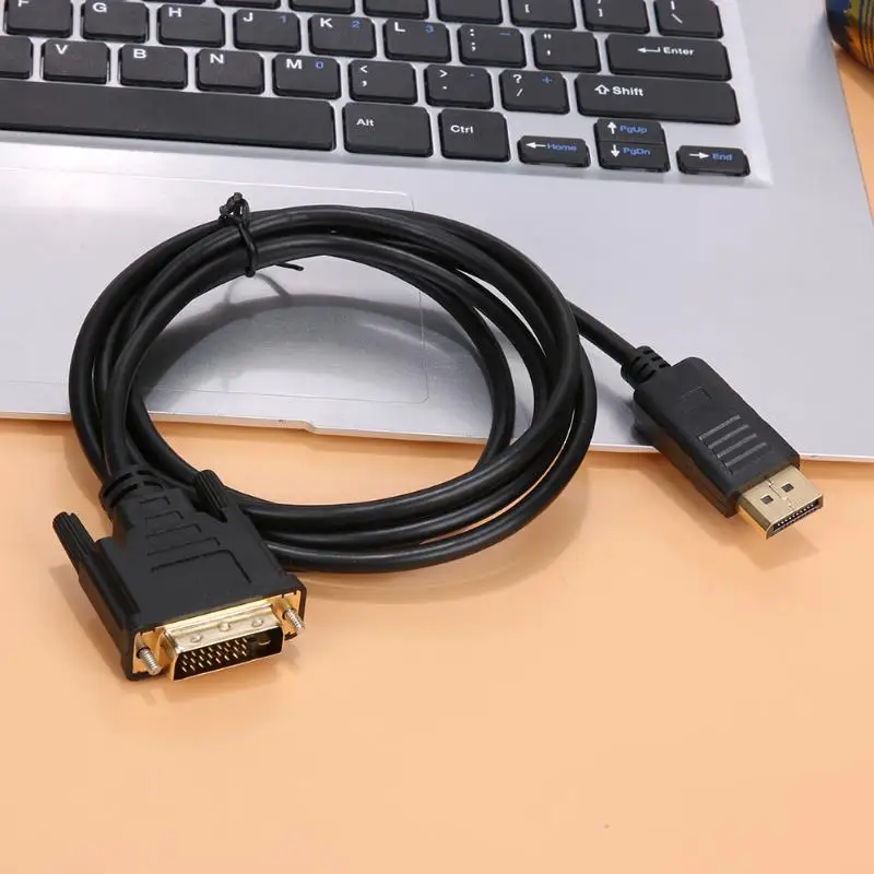 Кабель переходник 1 8 м с интерфейсом Thunderbolt DP штырь поддержкой 1080P Full HD DisplayPort в DVI