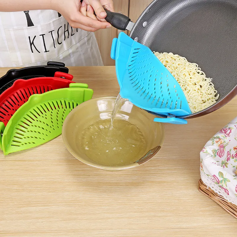 Силиконовая кастрюля для кастрюль конусная Воронка кухня рис анти разлив рис фрукты стиральная дуршлаг для слива жидкости инструменты для приготовления пищи