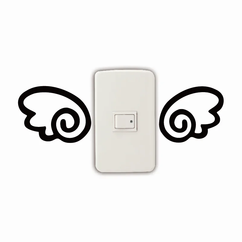 Кг-151 Симпатичные Крылья Ангела Переключатель стикер креативный мультфильм