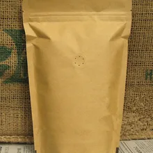 25 шт(100 г-1 кг) стоьте вверх крафт-бумага клапан Ziplock мешок кофе контейнер для хранения фасоли мешок односторонний клапан фольги внутри кофе упаковочные пакеты