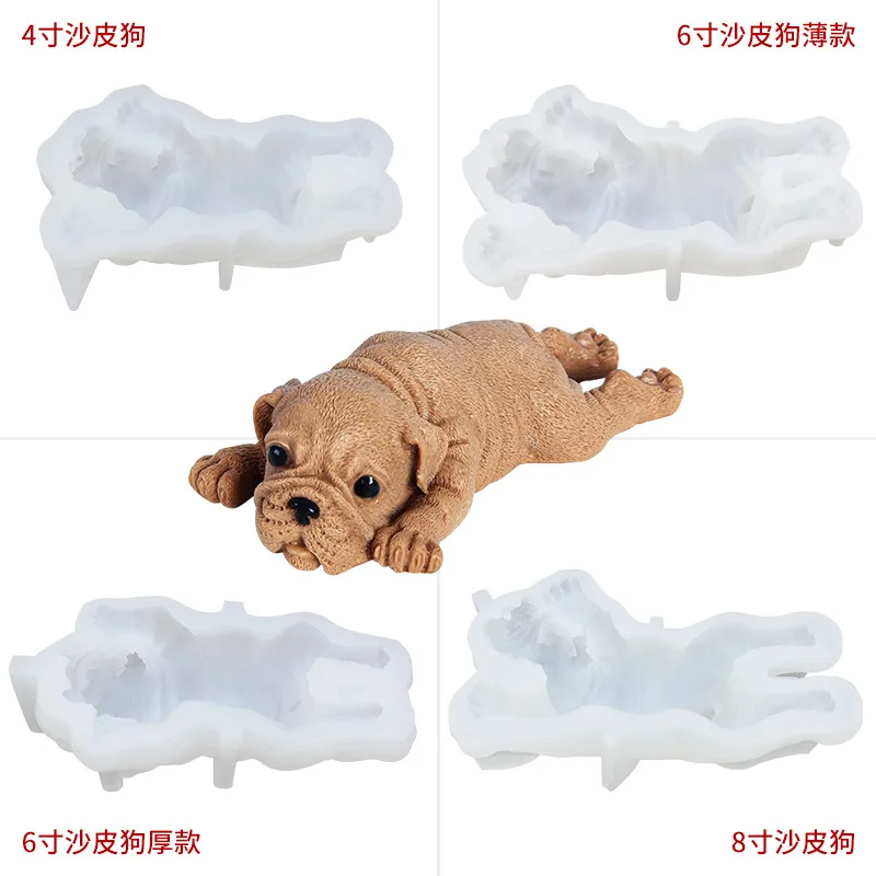 Симпатичная силиконовая форма Shar Pei мусс торт 3D для мороженого пудинг инструмент