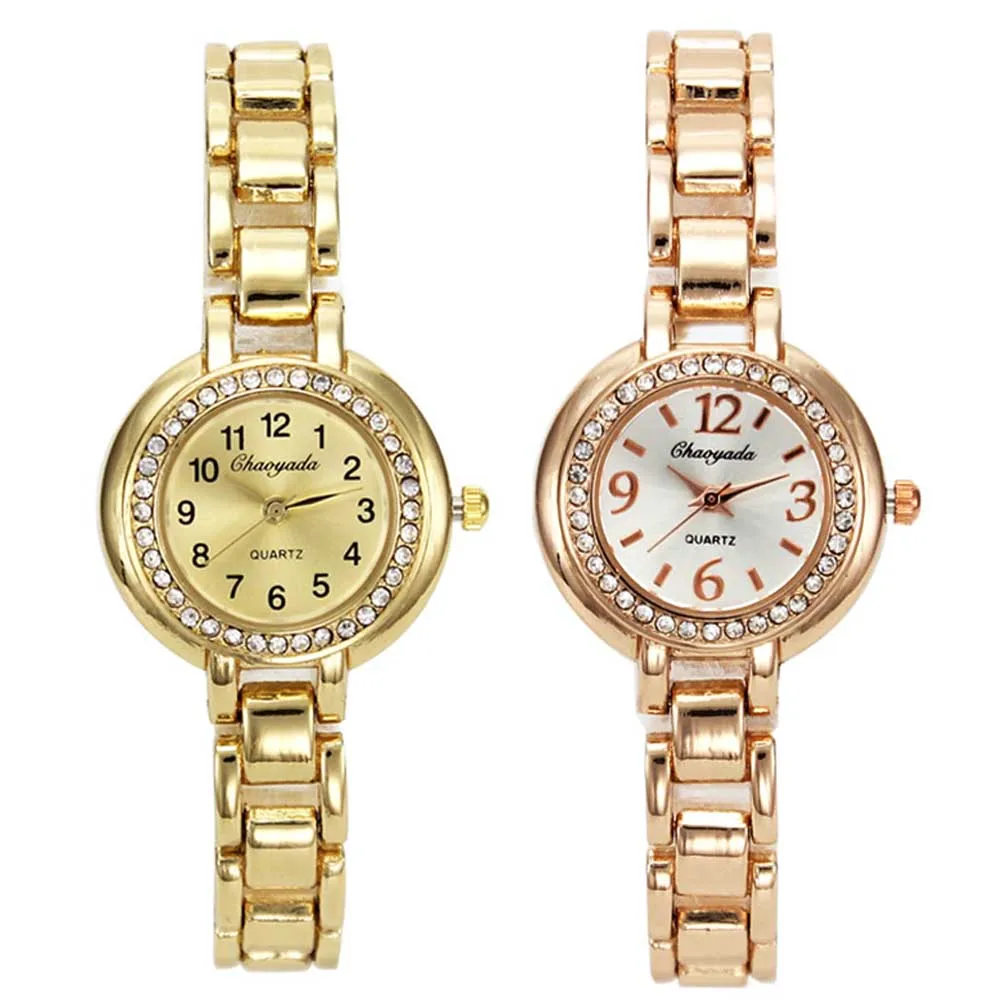 Роскошные розовое золото Кристалл Для женщин Дамы ювелирные цепочки браслет