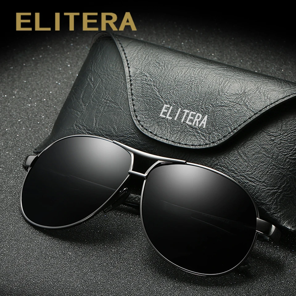 ELITERA фирменный дизайн мужские поляризованные солнцезащитные очки пилотное
