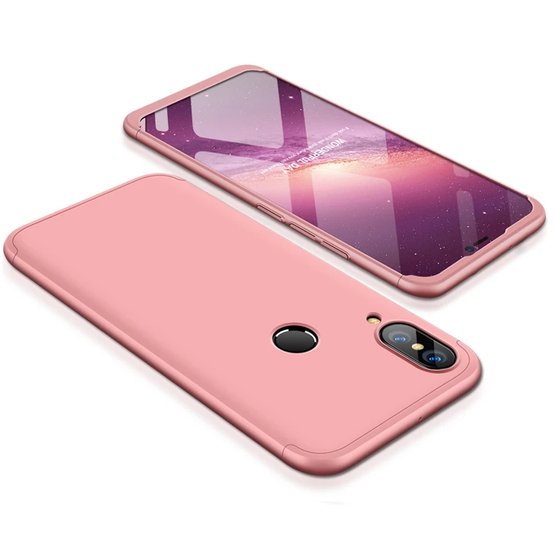 Rose Gold Для Huawei P20 lite случае P20 Lite твердый переплет ПК Матовая 360 полная защита бампер чехол для Huawei P20 Lite nova/3e задняя крышка - Цвет: Rose Gold