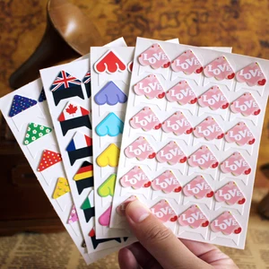 120 шт.лот (5 листов) DIY цветочный принт флаг разноцветные Угловые бумажные наклейки для фотоальбомов рамка украшения Скрапбукинг