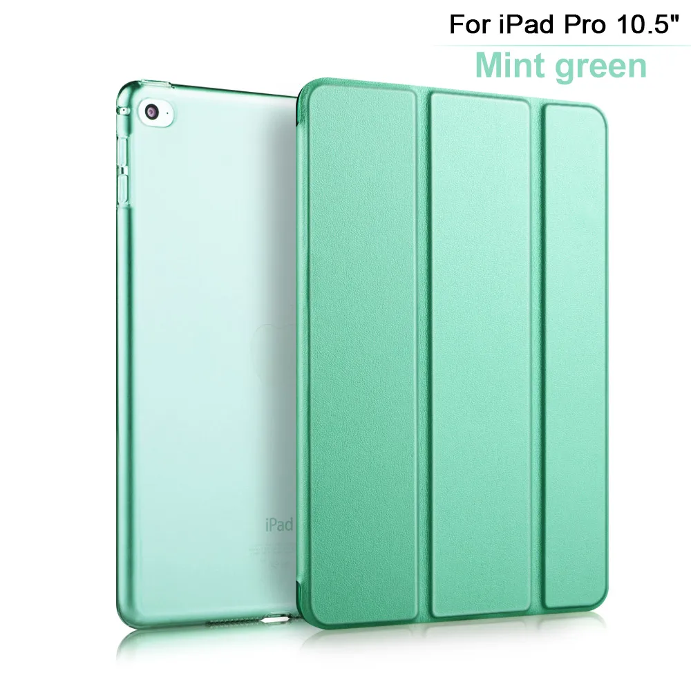mint green Чехол для iPad Pro 10,5 дюймов легкий Стенд Смарт-Чехол Жесткий Чехол Мягкий ТПУ Край для iPad Air - Цвет: mint green