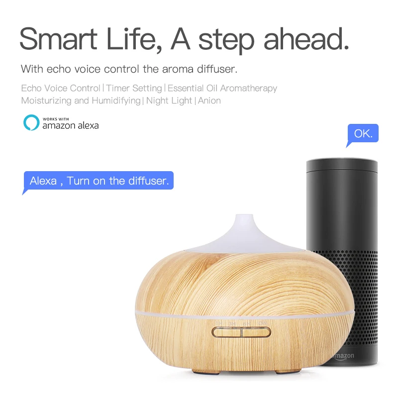 GX. Diffuser LED &amp Timer Settings Aroma Smart Wifi эфирное масло Ароматический диффузор