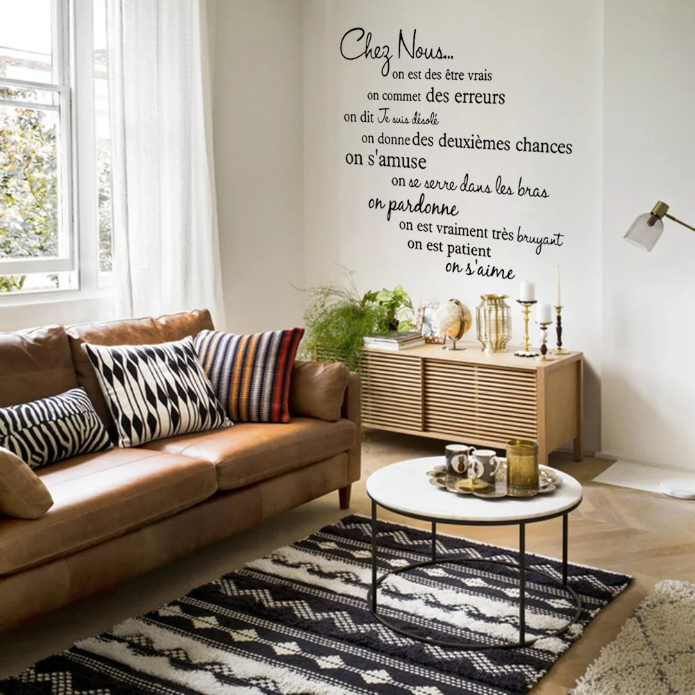 Наклейка на стену с французским девизом самоклеящиеся наклейки наклейка в