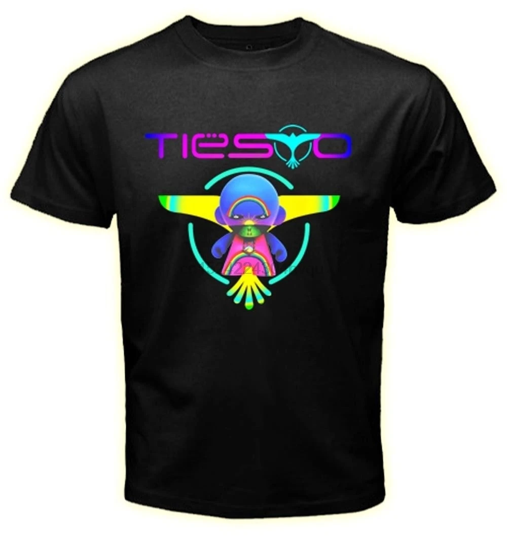 Мужская черная футболка с логотипом Dj Tiesto Trance House размеры от S до 3XL|Мужские