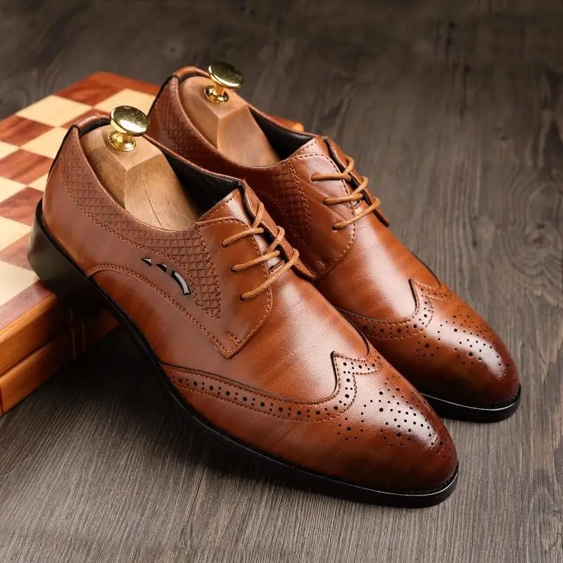 Мужская модельная обувь новинка 2019 мужская кожаная очень большие размеры для