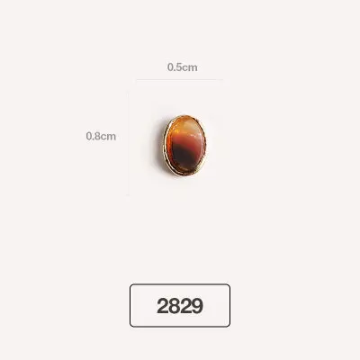 2829 New 10pcs natural amber rhinestone metal nail art jewelry Japanese alloy nail art DIY decoration shining diamond nail accessory - Цвет: 2829