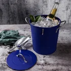 Покраска лака, современное ведро для льда из нержавеющей стали с крышкой и совком