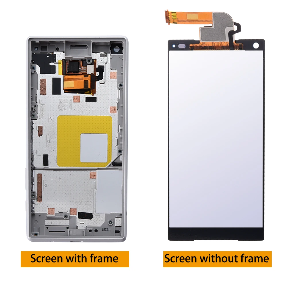 Черный/белый для sony Xperia Z5 Compact mini E5803 E5823 ЖК-дисплей дигитайзер сенсорный экран в сборе+ клей+ инструменты