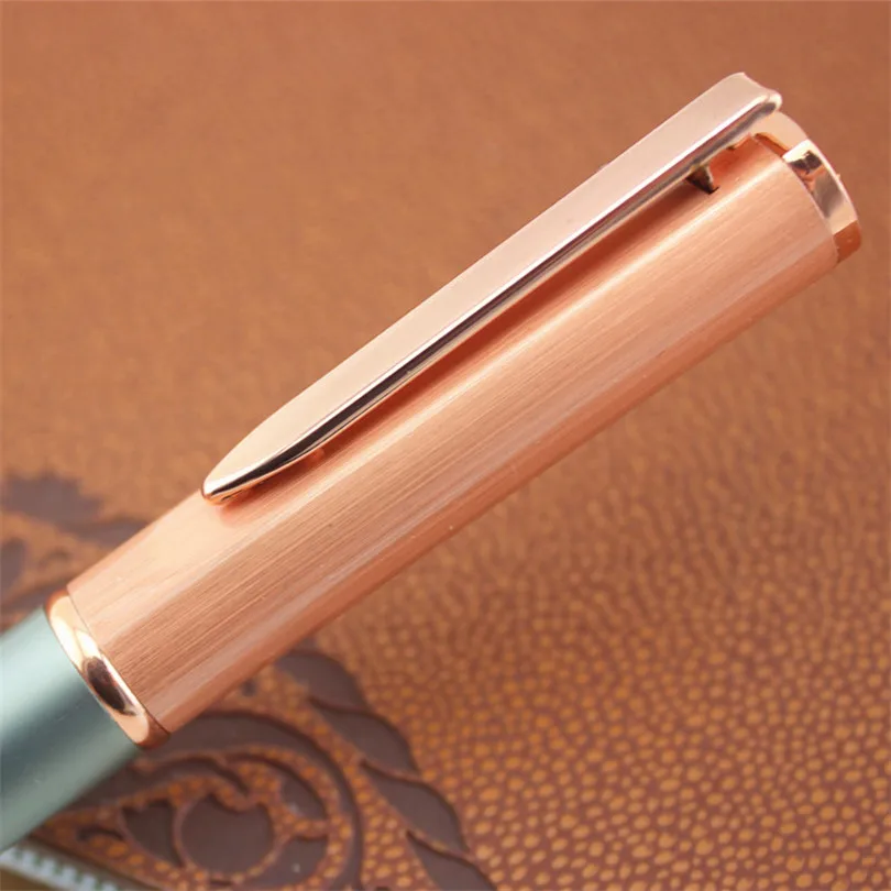 Металлическая шариковая ручка цвета розового золота ручки для письма в деловом