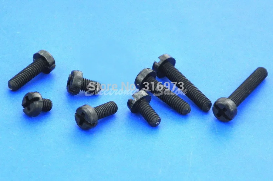 Черный нейлоновый винт (50 шт./лот) M3x6 мм.|black nylon screws|nylon screwscrew screw |