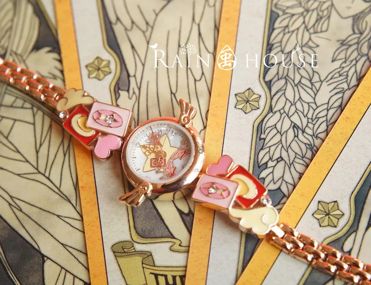 Япония Аниме Card Captor Sakura крыло со звездой леди Высокое качество часы водонепроницаемые наручные Косплей Аксессуары Реквизит