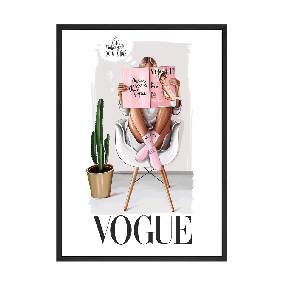 Picture 1 Девушка Спальня Quadro Гламурная модель плакаты и принты Vogue Женщины стены поп-арт, живопись рисунки на холсте домашний Декор без рамки - Цвет: Picture 1