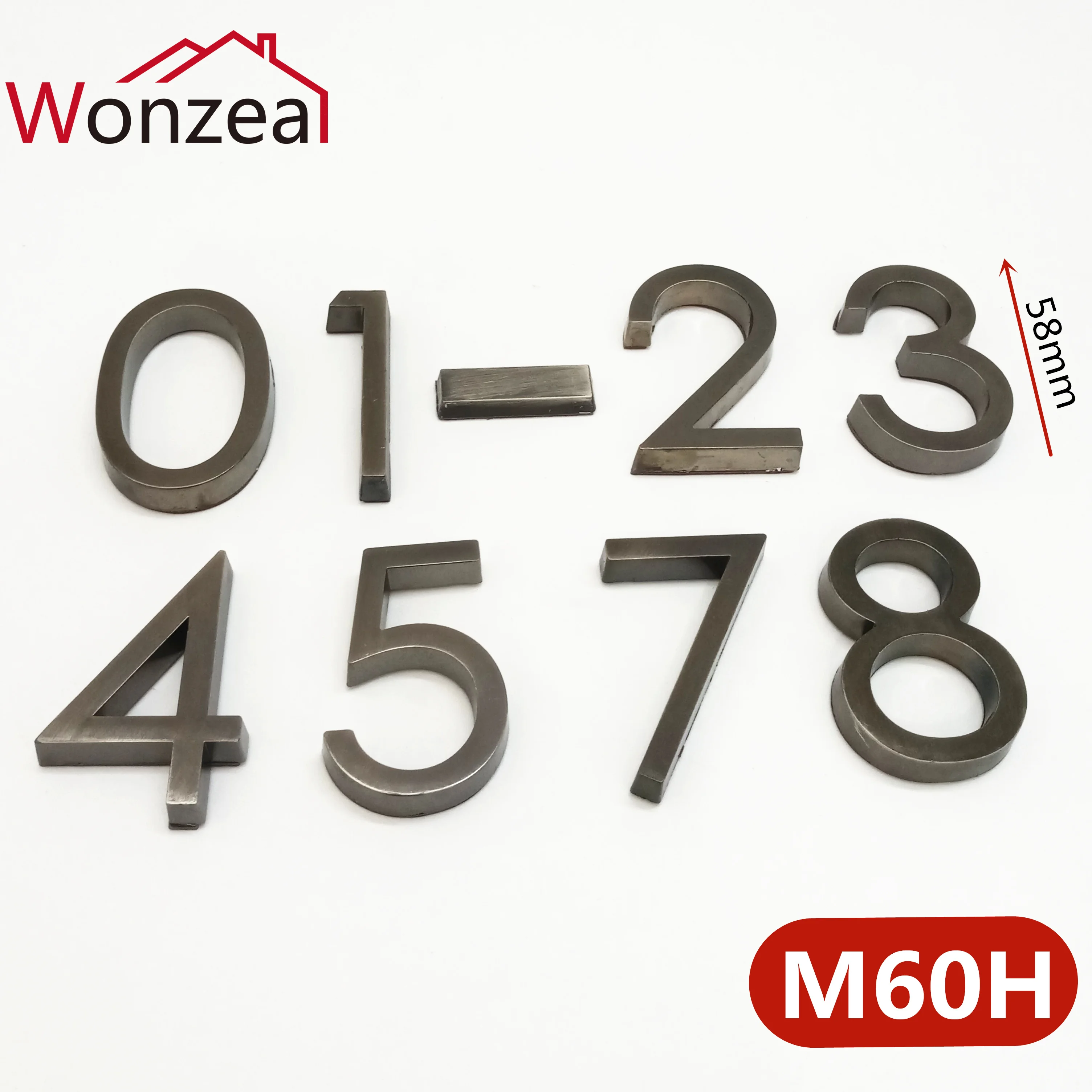 0123456789 Современная серая табличка дверная табличка номер дом отель Адрес двери стикер с цифрами табличка знак ABS пластик