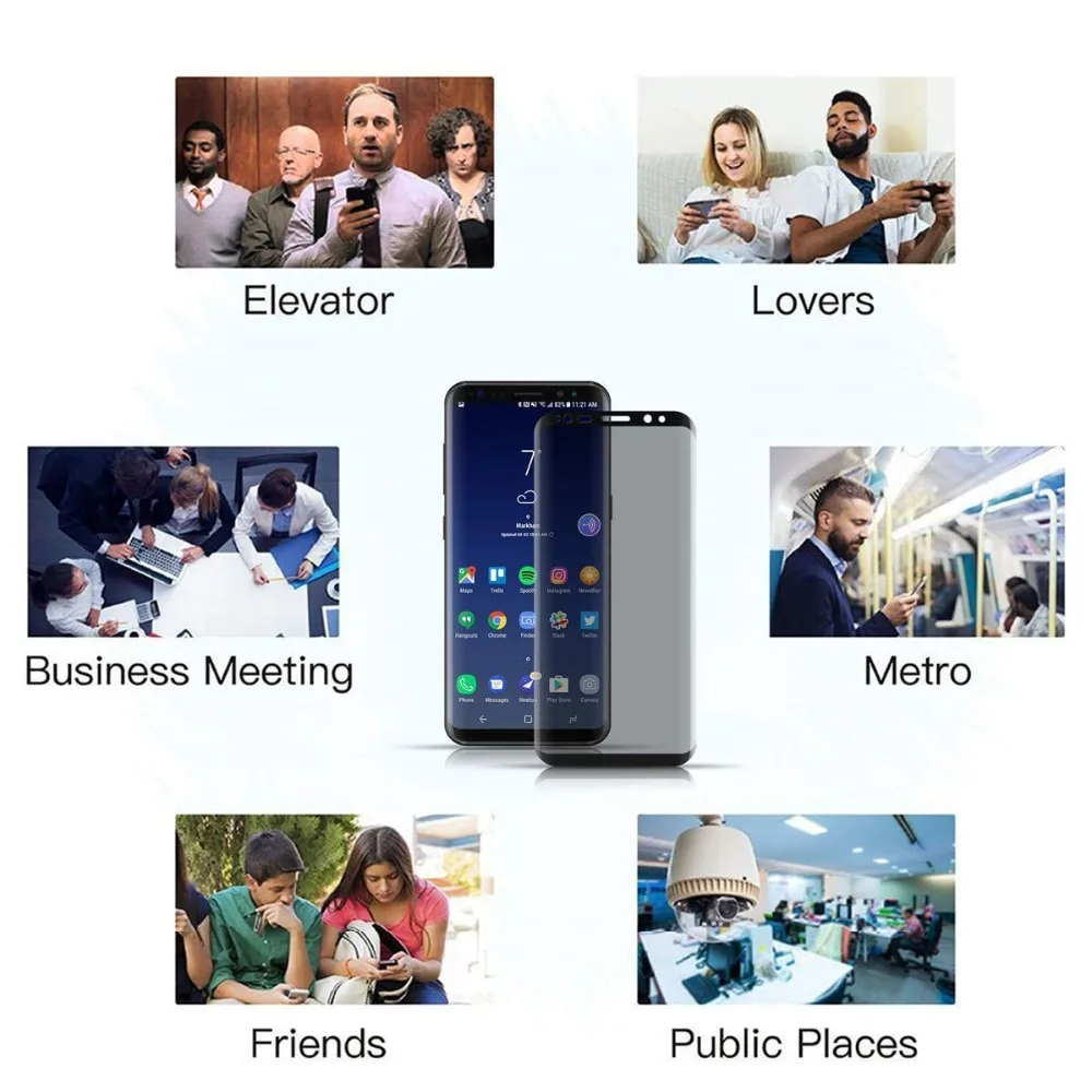 Защитная пленка для экрана Samsung S8 S9 Plus 3d полное изогнутое закаленное стекло Galaxy