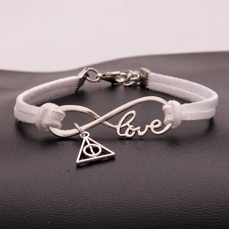 Браслет NCRHGL Infinity Love треугольная подвеска браслеты из искусственной кожи