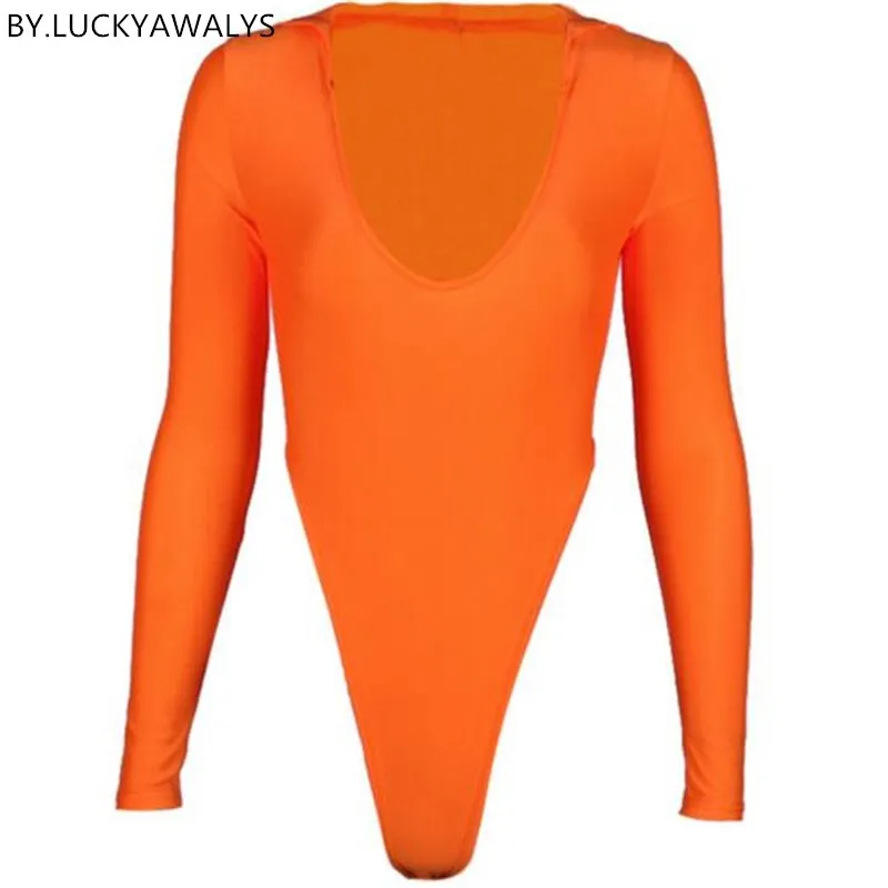 Сексуальная U шеи с длинным рукавом облегающее боди комбинезон капюшоном сезон:
