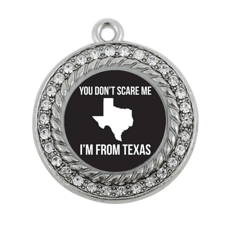 

Вы не пугаете меня, я из Техасского круга, Шарм в античном стиле, посеребренное кристаллическое украшение