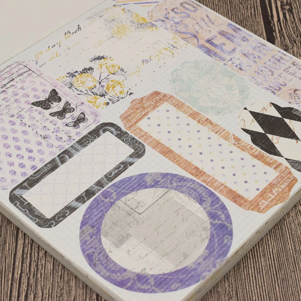 7x7 дюймов синяя серия винтажный Скрапбукинг бумажный коврик оригами