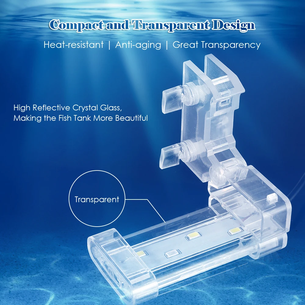 Светодиодная лампа с зажимом для аквариума 8 28 см|aquarium led lamp|aquarium eu plugaquarium light plug |