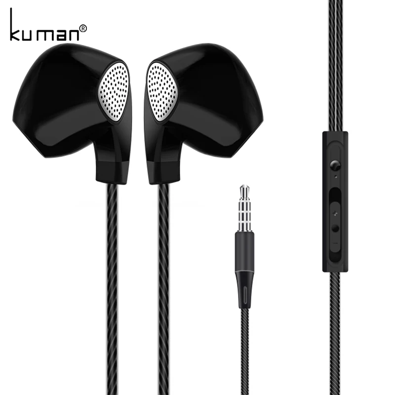 Kuman гарнитуры вкладыши спортивные наушники с микрофоном Super Bass гарнитура для samsung