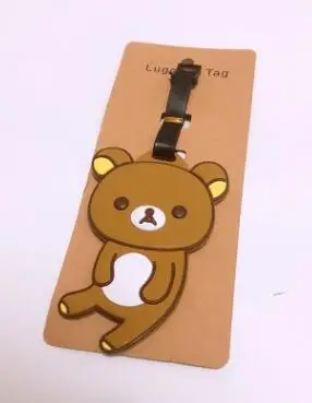 Rilakkuma мультфильм косплей ПВХ милый брелок для ключей личности Забавный багаж посадочный талон путешествия багаж Висячие мешки с орнаментом метки - Цвет: 6