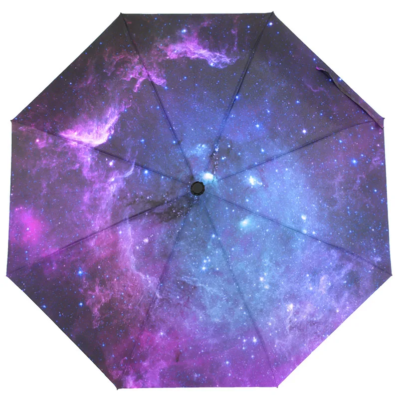 Galaxy Umbrella Индивидуальный Зонт звездное небо, мужские полностью автоматические компактные зонты для женщин, ветрозащитный Быстросохнущий складной зонт - Цвет: Galaxy Umbrella