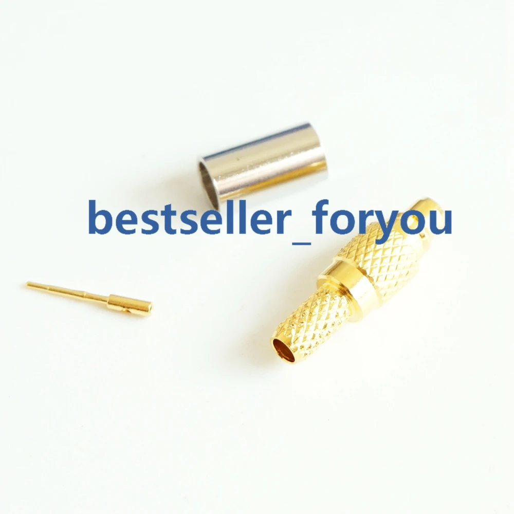 MMCX обжимной Штекерный прямой радиочастотный соединитель для кабеля LMR100 RG316
