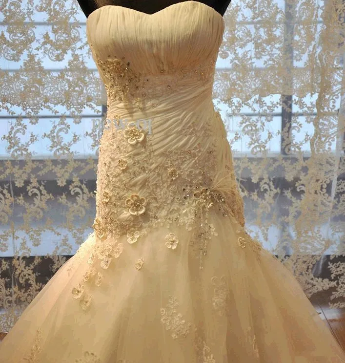 Exotic Wedding Dresses Mermaid Floor-Length Court Train Beading Sweetheart Off The Shoulder Sleeveless Natural Lace Up Built-In | Свадьбы и