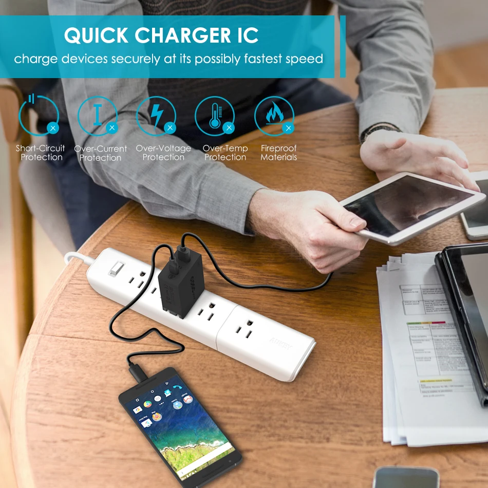 USB C зарядное устройство CRDC Quick Charge 3 0 5 В/3 А 27 Вт Type для iPhone Xiaomi Nexus 6P 5X Nintendo Switch Google