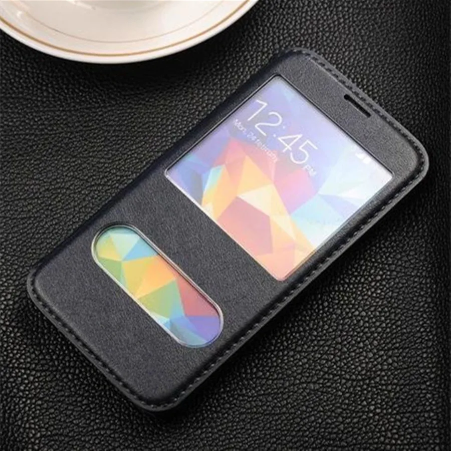 S5 Neo Роскошный кожаный чехол с окошком, откидная крышка для Samsung Galaxy S5 Neo G903F G903W G900F G910F G900H G900FD