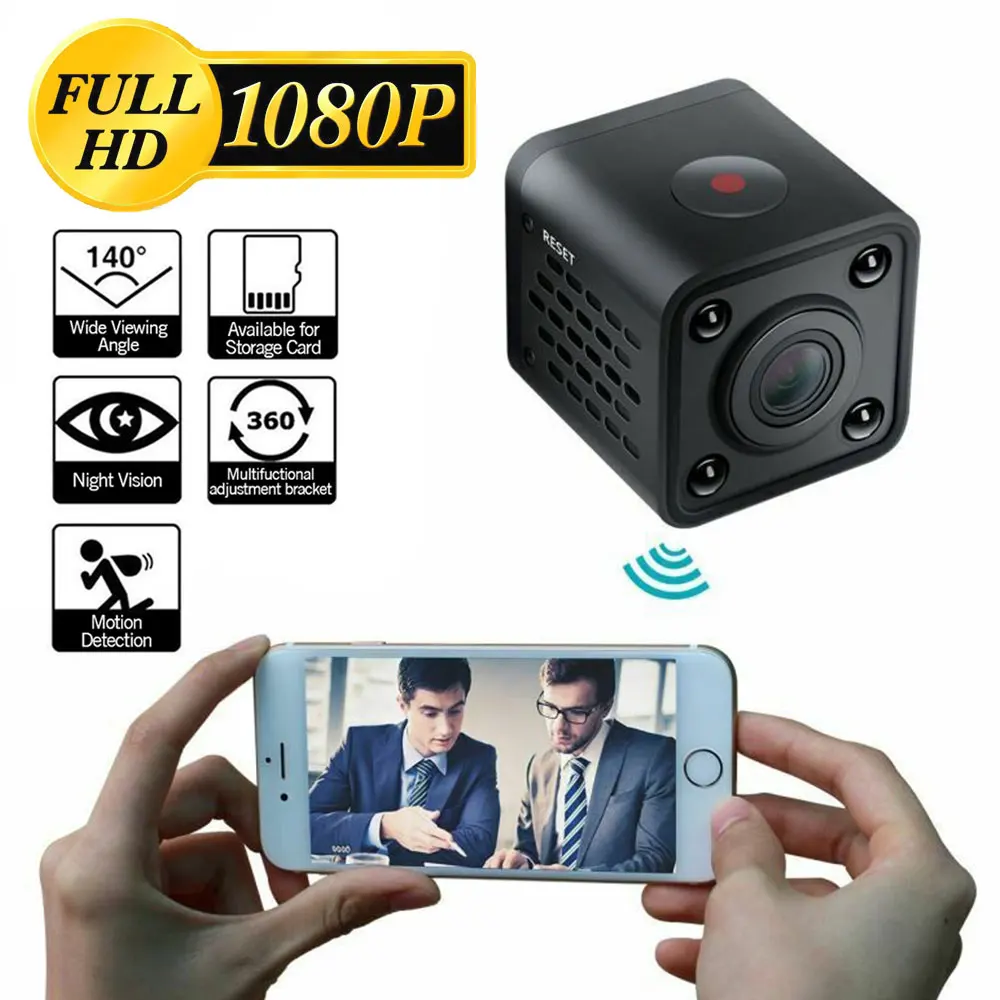 Wifi IP мини-камера беспроводная 1080 P HD инфракрасная микро ИК камера ночного видения камера магнитного обнаружения движения Mini DV