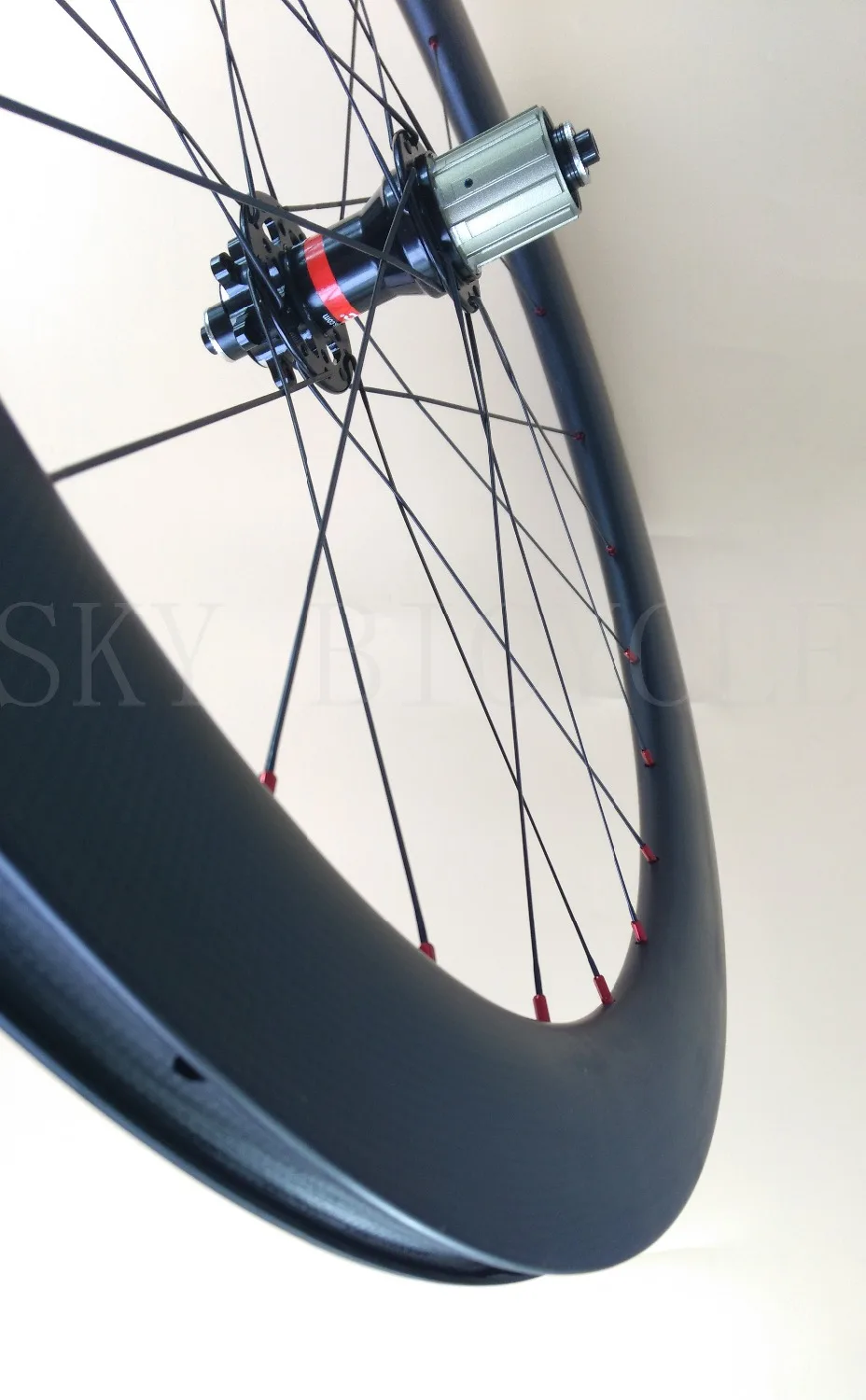 SKY 60mm Clincher road disc Rear bike wheel 24 holes 26mm width light aero spoke 6 bolt hub CX CycloCross carbon | Спорт и