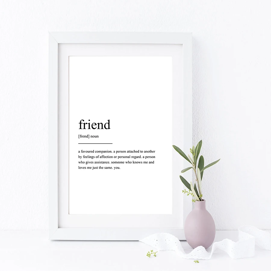 Цитаты друзей Blcak и белый постер художественная живопись нордическая