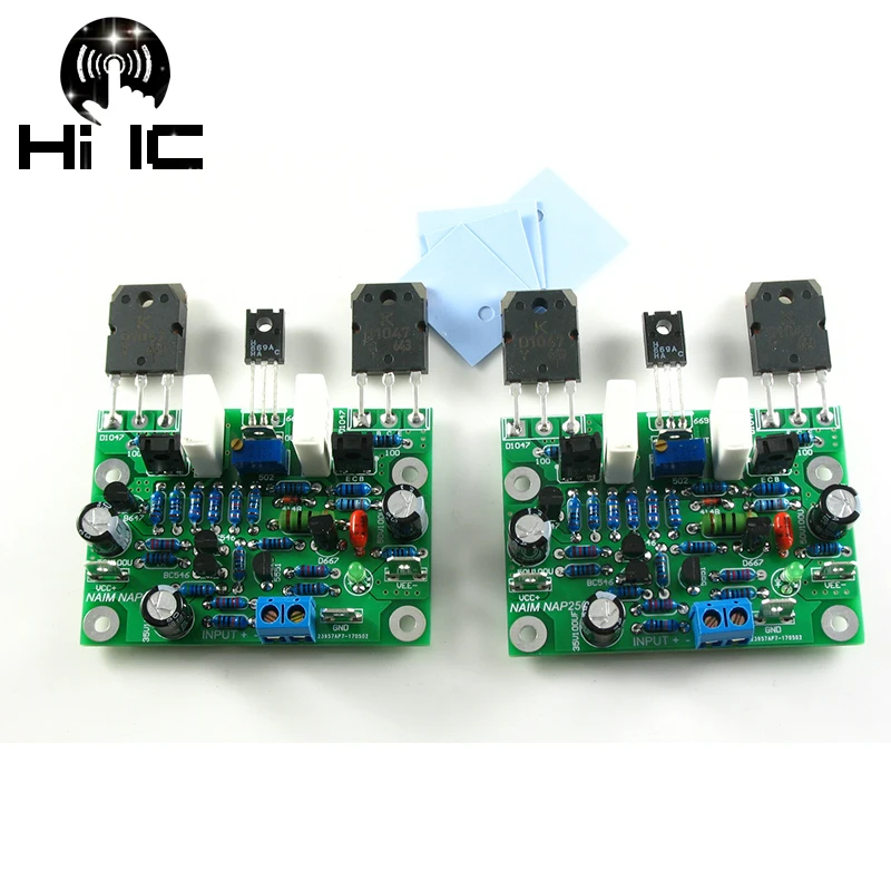 2 шт. Наим NAP250 мод стерео 2 канала Мощность HiFi усилитель доска Ампер DIY Наборы/черном цвете для DIY 80W 15 V-40