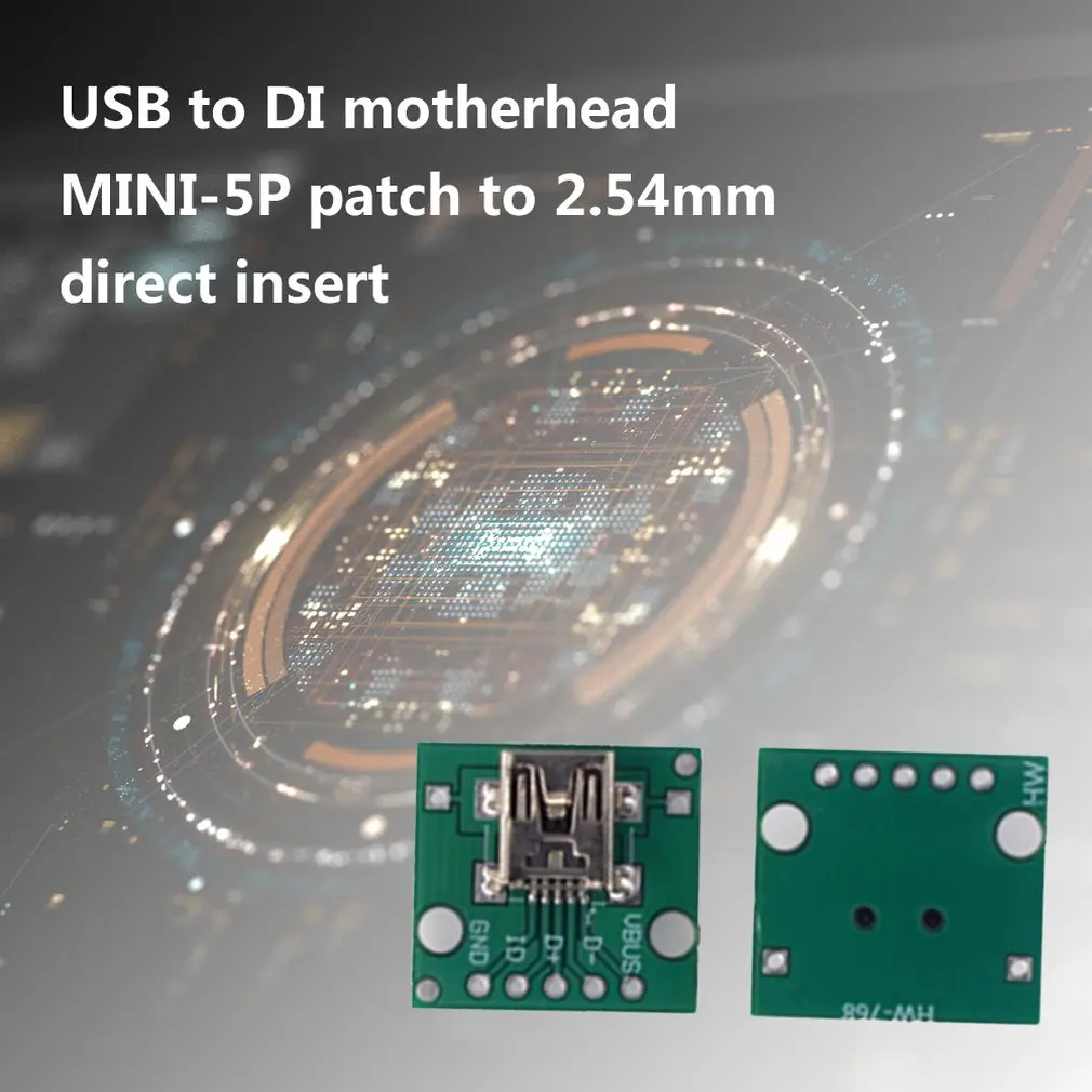Профессиональная плата адаптера модуля Usb для Dip гнездо Mini-5p патч 2 54 мм прямой
