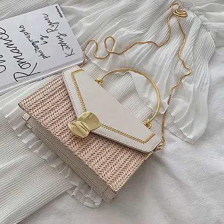 Ручная работа пляжная сумка 2019 простая с цепочкой дизайнерская роскошная для