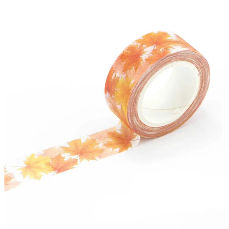 

1.5cm Wide Luxuriant Flowers Washi Tape Adhesive Tape DIY Scrapbooking Sticker Label Masking Tape Tea stained