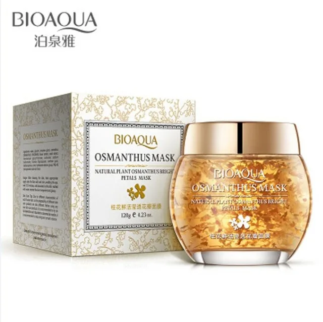 BIOAQUA Osmanthus лепестки роз глубокий Очищающий увлажняющий Отбеливающее масло уход за кожей лица маска для сна 120 мл - Цвет: Слоновая кость