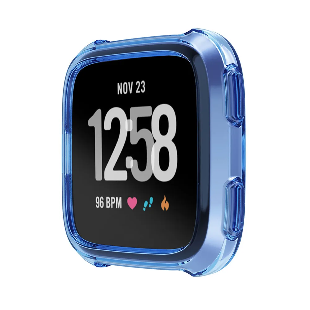 360 градусов Защитная крышка для Fitbit Versa Band чехол покрытие Coque Fit бит Versa часы аксессуары экран защитный чехол