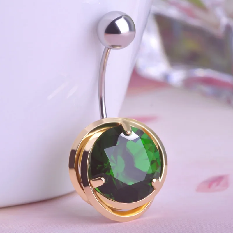 Кольцо с синими белыми золотыми и пупырями кольцо для пирсинга тела пупок