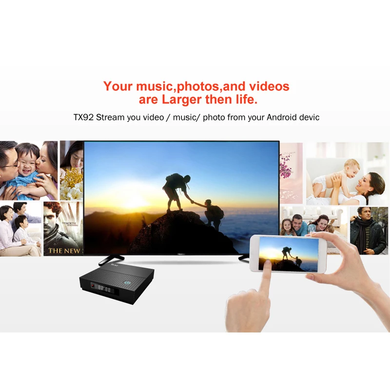 TX92 Android 7 1 Smart Tv Box Amlogic S912 Восьмиядерный 3 ГБ ОЗУ 32 Гб ПЗУ Bluetooth 4 4K 1000M LAN 2 4G 5 8G двойной