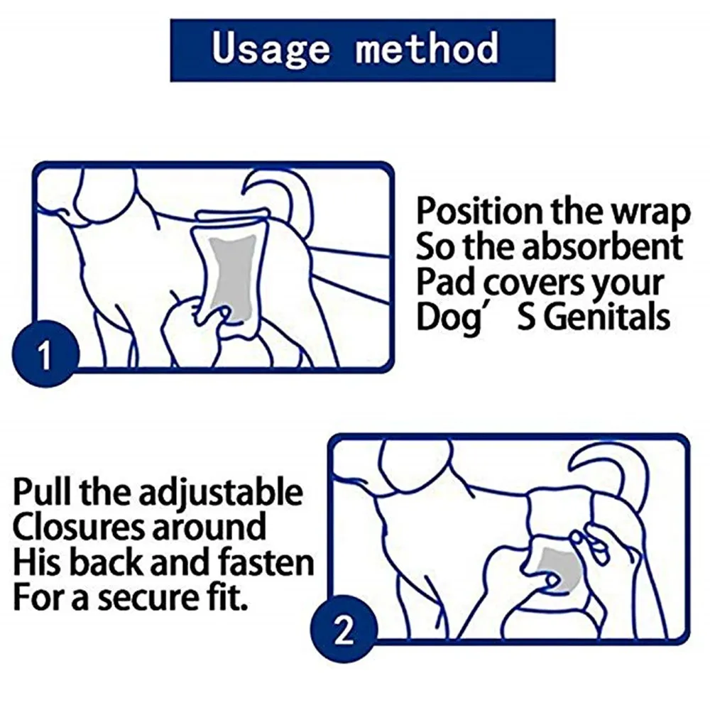 4 упаковки одноразовые подгузники для домашних животных Dono мужчин собак и кошек